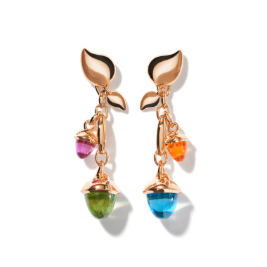         Roségold, Ohrringe, Tamara Comolli MIKADO Ohrringe Dangling 2 Acorns 'Candy'