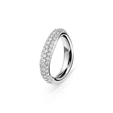         Weißgold, Ringe, Ole Lynggaard Copenhagen Love Ring 5 mit Diamant-Pavé