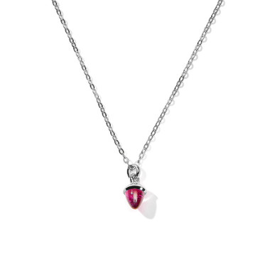         Weißgold, Halsschmuck, Tamara Comolli myMIKADO Halskette mit Rosa Turmalin