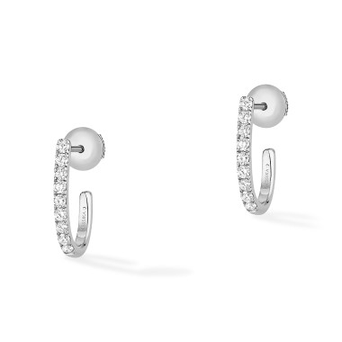         Weißgold, Ohrringe, Messika Creolen Gatsby XS