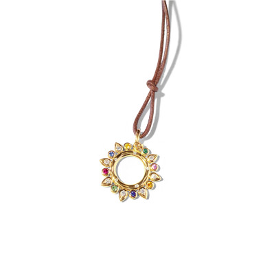         Gelbgold, Halsschmuck, Tamara Comolli GYPSY Sun Anhänger 'Candy' Small