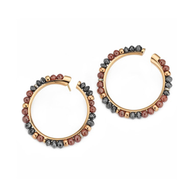         Roségold, Ohrringe, Gellner Castaway Creolen