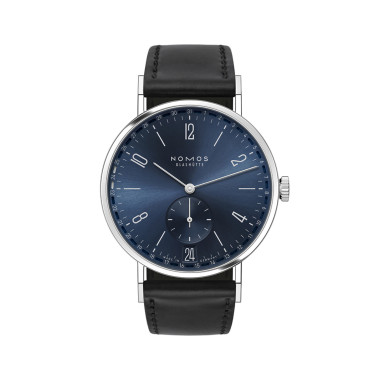         Handaufzug, NOMOS Glashütte Tangente 2date blau