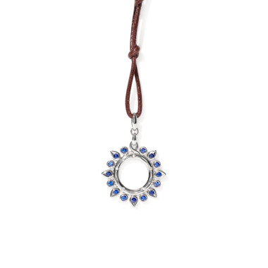         Weißgold, Halsschmuck, Tamara Comolli GYPSY Sun Anhänger 'Ocean' Small