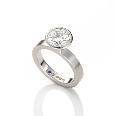         Platin, Ringe, Schmuckwerk Alpen Solitairering