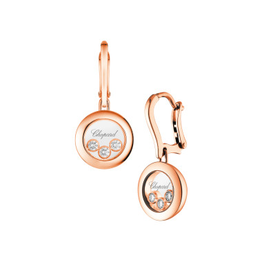         Roségold, Ohrringe, Chopard Happy Diamonds Icons Ohrhänger