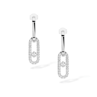         Weißgold, Ohrringe, Messika Move Link Ohrhänger