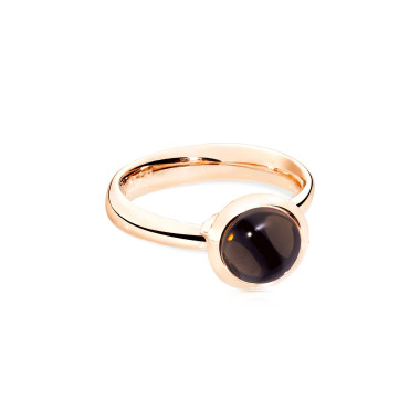         Roségold, Ringe, Tamara Comolli BOUTON Ring Small mit Rauchquarz