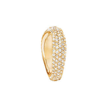         Gelbgold, Ringe, Ole Lynggaard Copenhagen Love Ring 5 mit Diamant-Pavé