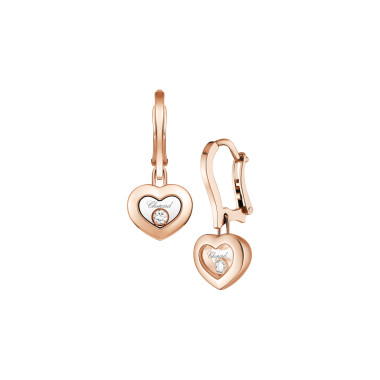         Roségold, Ohrringe, Chopard Happy Diamonds Icons Ohrhänger