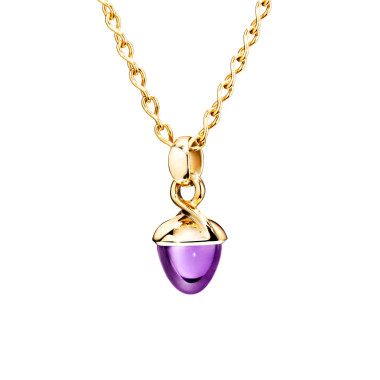         Gelbgold, Halsschmuck, Tamara Comolli MIKADO Bouquet Anhänger mit Amethyst