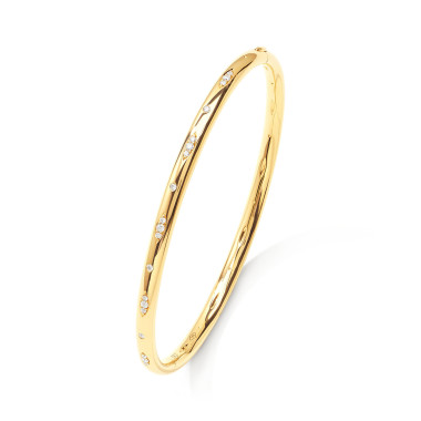         Gelbgold, Armschmuck, Tamara Comolli GYPSY Armspange mit Diamant-Pavé