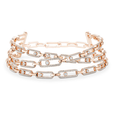         Roségold, Halsschmuck, Messika Move Link 3 Rows Halskette