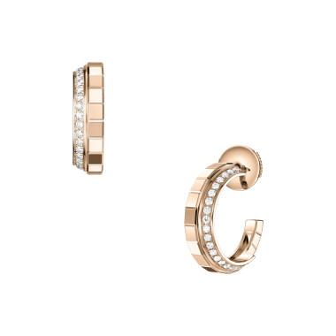         Roségold, Ohrringe, Chopard Ice Cube Creolen