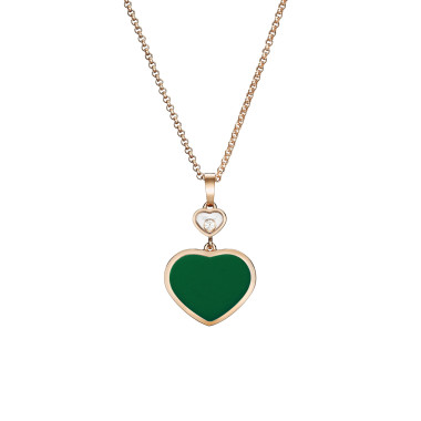         Roségold, Halsschmuck, Chopard Happy Hearts Anhänger mit Halskette