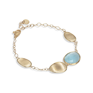         Gelbgold, Armschmuck, Marco Bicego Lunaria Aquamarin Armband 
