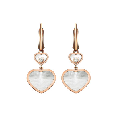         Roségold, Ohrringe, Chopard Happy Hearts Ohrhänger