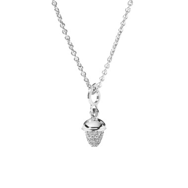         Weißgold, Halsschmuck, Tamara Comolli MiniMIKADO Anhänger mit Diamant-Pavé