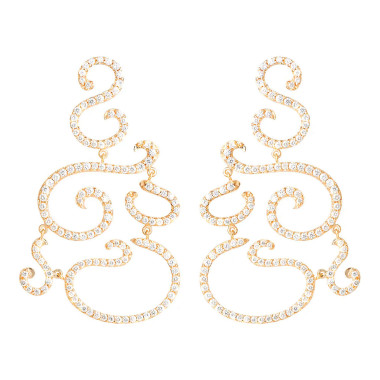         Gelbgold, Ohrringe, Ole Lynggaard Copenhagen Love Bands Chandelier-Ohrringe