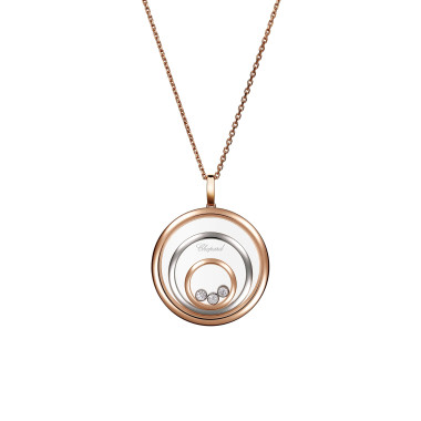         Weißgold, Halsschmuck, Chopard Happy Spirit Anhänger mit Halskette