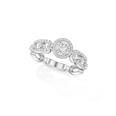         Weißgold, Ringe, Messika Move Link Solitär Ring 