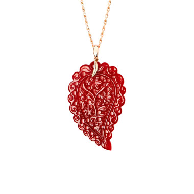         Roségold, Halsschmuck, Tamara Comolli INDIA Anhänger mit Onyx Large