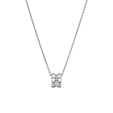         Weißgold, Halsschmuck, Chopard Ice Cube Anhänger mit Halskette