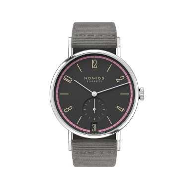         Handaufzug, NOMOS Glashütte Tangente 38 Datum Tiefseegrau 