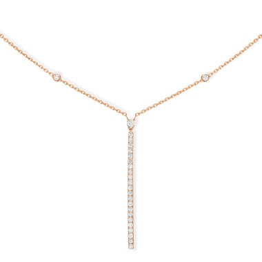         Roségold, Halsschmuck, Messika Vertikale Gatsby Barrette Halskette