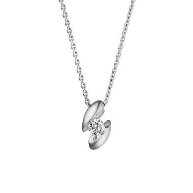         Weißgold, Halsschmuck, Schaffrath CALLA Collier