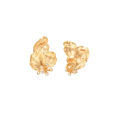         Gelbgold, Ohrringe, Ole Lynggaard Copenhagen Wild Rose Ohrstecker