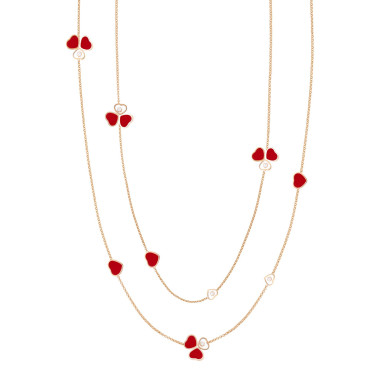         Roségold, Halsschmuck, Chopard Happy Hearts Wings Halskette