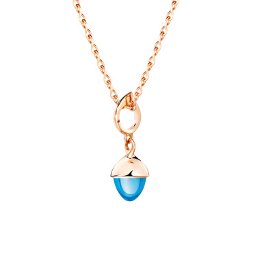         Roségold, Halsschmuck, Tamara Comolli MIKADO Flamenco Anhänger mit Swiss Topas