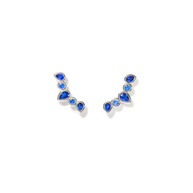         Weißgold, Ohrringe, Tamara Comolli GYPSY Ohrringe Crawler 'Ocean' 