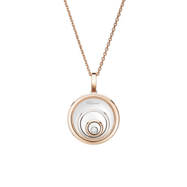         Weißgold, Halsschmuck, Chopard Happy Spirit Anhänger mit Halskette