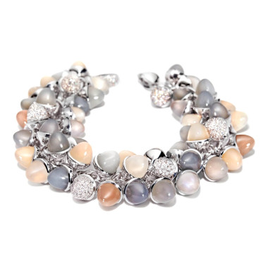         Weißgold, Armschmuck, Tamara Comolli MIKADO Flamenco Armband 'Cashmere' mit Diamant-Pavé