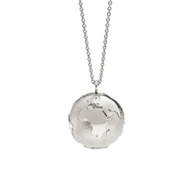         Platin, Halsschmuck, Schmuckwerk Meine Welt Anhänger mit Halskette