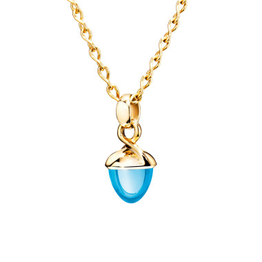         Gelbgold, Halsschmuck, Tamara Comolli MIKADO Bouquet Anhänger mit Swiss Topas