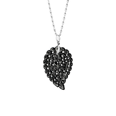         Weißgold, Halsschmuck, Tamara Comolli INDIA Anhänger mit Onyx Medium