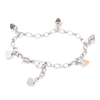         Weißgold, Armschmuck, Tamara Comolli MIKADO Charm Armband 'Cashmere' mit Diamant-Pavé