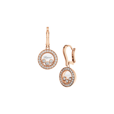         Roségold, Ohrringe, Chopard Happy Diamonds Icons Ohrhänger