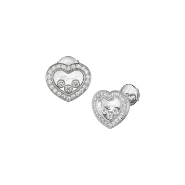         Weißgold, Ohrringe, Chopard Happy Diamonds Icons Ohrstecker