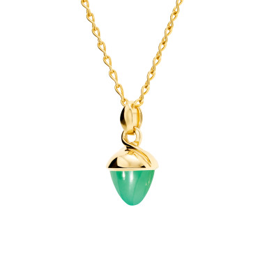         Gelbgold, Halsschmuck, Tamara Comolli MIKADO Bouquet Anhänger mit Chrysoprase