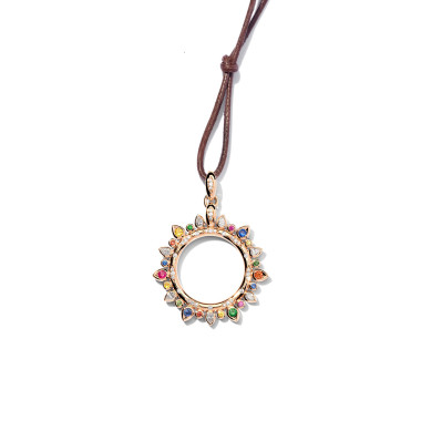         Roségold, Halsschmuck, Tamara Comolli GYPSY Sun Anhänger 'Candy' Large