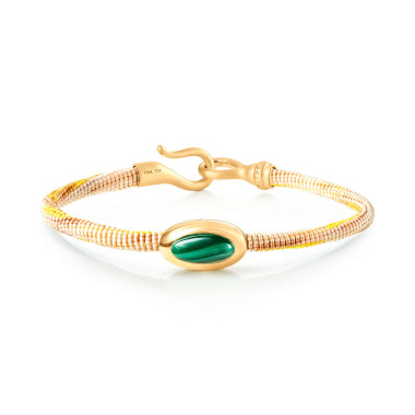         Nylon, Armschmuck, Ole Lynggaard Copenhagen Life Armband mit Malachit