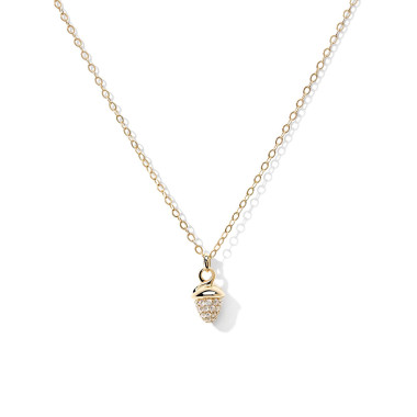         Gelbgold, Halsschmuck, Tamara Comolli myMIKADO Halskette mit Diamant-Pavé