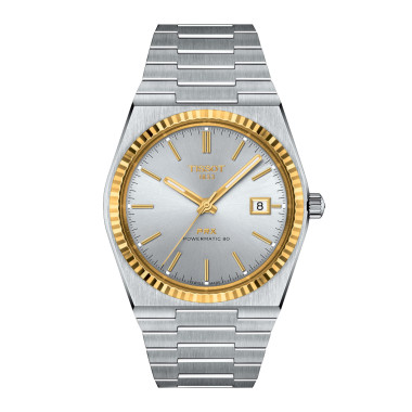         Automatik, Tissot PRX Powermatic 80 Stahl & 18K Goldlünette