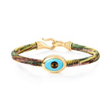         Nylon, Armschmuck, Ole Lynggaard Copenhagen Life Armband mit Evil Eye