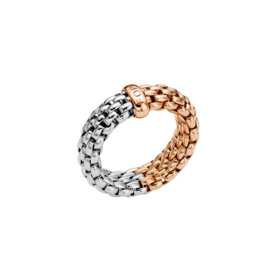         Roségold und Weißgold, Ringe, FOPE Essentials Flex'it Ring