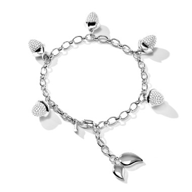         Weißgold, Armschmuck, Tamara Comolli MIKADO Flamenco Charm Armband mit Diamant-Pavé